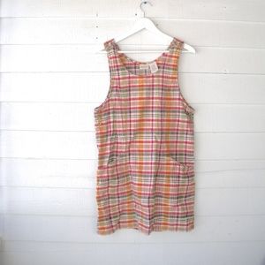 Plaid 90s Overalls Jumper with Pockets!